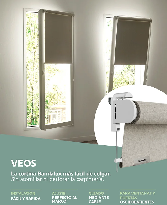 Cortinas sin atornillar Veos para ventanas